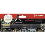 STABILO Pen 68 Metallic 2 pcs, Gold and Silver in Blister - Felt Tip Pens