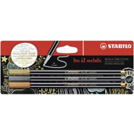 STABILO Pen 68 Metallic 3 pcs, Gold, Silver and Copper in Blister - Felt Tip Pens