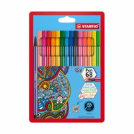 STABILO Pen 68 10 + 5 Neon Case - Felt Tip Pens