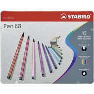 STABILO Pen 68 15 pcs Metal Case - Felt Tip Pens