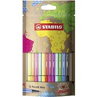 STABILO Pen 68 Mini mySTABILO Design 12 pcs Set - Felt Tip Pens