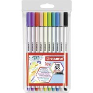 STABILO Pen 68 Brush 10 pcs Case - Felt Tip Pens