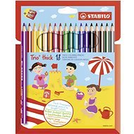STABILO Trio, Thick 18 pcs Case with Sharpener - Coloured Pencils