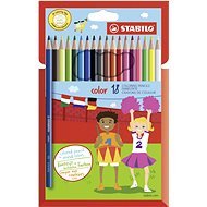 STABILO Colour 18 pcs Cardboard Case + Neon Colours - Coloured Pencils