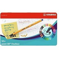 STABILO Point 88 50 pcs Metal Case - Fineliner Pens