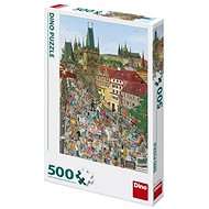 Dino Bridge Tower 500 Puzzle - Jigsaw Puzzle