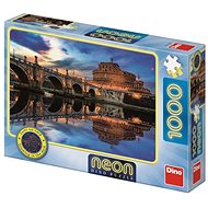 Dino Angel Castle 1000 Neon Puzzle - Jigsaw Puzzle