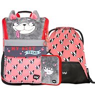 BAAGL Set 3 Zippy Doggie: briefcase, pencil case, bag - School Set