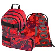 BAAGL Set 3 Skate Triangle: Backpack, Pencil Case, Bag - School Set