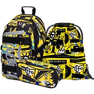 BAAGL Set 3 Skate Street Art: Backpack, Pencil Case, Bag - School Set