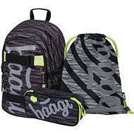BAAGL Set 3 Skate Grey: backpack, pencil case, bag - School Set
