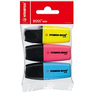 STABILO BOSS MINI 3 pcs MINIpop (Yellow, Blue, Pink) - Highlighter