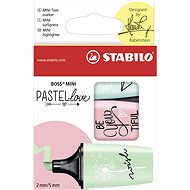 STABILO BOSS MINI Pastel 3 pcs Case (Turquoise, Pink, Green) - Highlighter