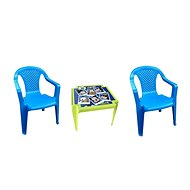 IPAE - Set of Blue 2 Chairs + MICKEY Table - Children's Furniture