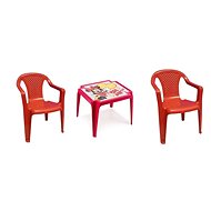 IPAE - Set 2 Red Chairs + MINNIE Table - Children's Furniture