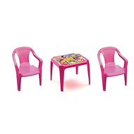 IPAE - PRINCESS Set 2 Pink Chairs + Table - Children's Furniture