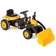 Traktor šliapací s prednou lyžicou žltý - Šliapací traktor