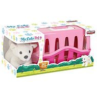 Dog in a Pink Carrier Box - Soft Toy