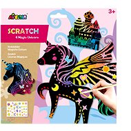 Scratching pictures 4 pcs - Unicorn small - Scratch Pictures