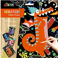 Scratching pictures 4 pcs - Dragon - Scratch Pictures