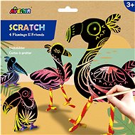 Scratching pictures 4 pcs - Flamingo - Scratch Pictures