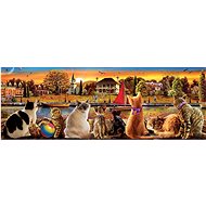 Panoramic Puzzle Cats on the Waterfront 1000 pieces - Jigsaw Puzzle