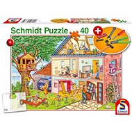 Puzzle Hardworking Craftsmen 40 pieces + Children's Tools - Jigsaw Puzzle
