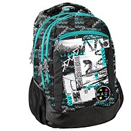 School Backpack Maui and Sons Black and Green - School Backpack