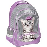 Children's Backpack Kitty Grey - School Backpack