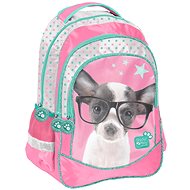 School Backpack Chihuahua with Glasses - School Backpack
