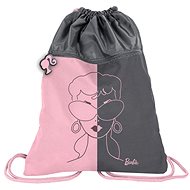 Barbie Back Bag Pink-Grey Premium - Drawstring Bag