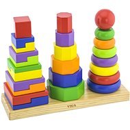 Drevená pyramída 3 v 1 - Navliekacia hračka