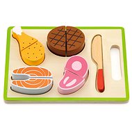 Wooden slicing - meat - Toy Kitchen Food