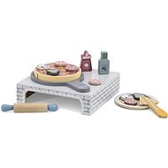 Wooden Pizza with Accessories - Toy Kitchen Food