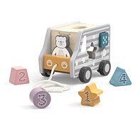 Wooden Push and Pull Toy and Jigsaw - Truck Grey - Push and Pull Toy