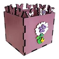 Wooden pencil case purple - Pencil Holder