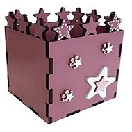 Wooden pencil case purple - Pencil Holder