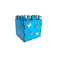 Wooden pencil case turquoise - Pencil Holder