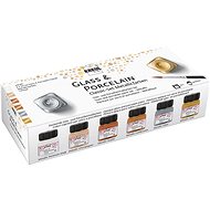 KREUL Metallic Set of colours for glass and porcelain, 6 x 20 ml - Glass Paints