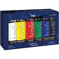 KREUL El Greco Acrylic paint set, 6 colours, 75 ml in tube - Acrylic Paints for Canvas