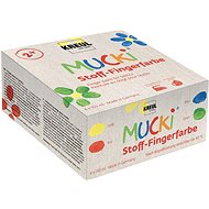 KREUL Mucki Set of finger paints for textile, 4 colours - Fingerpaints