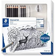 STAEDTLER Carbon ceruzák "Design Journey Lumograph", készlet gumival, hegyezővel, grafitceruzák, cer - Ceruza