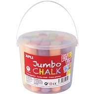 APLI Sidewalk chalks, mixed colours, round, jumbo, 20 pcs - Chalk