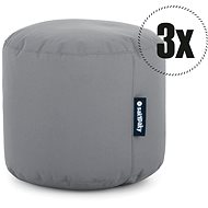 SakyPaky 3x Stool Grey Steel - Ottoman