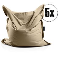 SakyPaky Bean Bags - 5x Canvas Beige - Bean Bag
