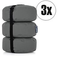 SakyPaky Bean Bags - 3x Stool Grey steel - Ottoman