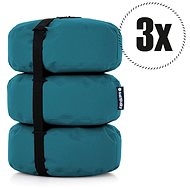 SakyPaky Bean Bags - 3x Stool Petrol - Ottoman