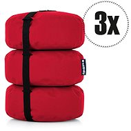 SakyPaky Bean Bags - 3x Stool Red - Ottoman