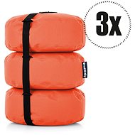SakyPaky Bean Bags - 3x Stool Orange - Ottoman