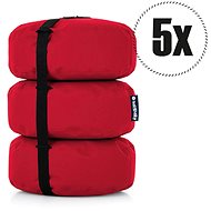 SakyPaky Bean Bags  - 5x Stool Red - Ottoman